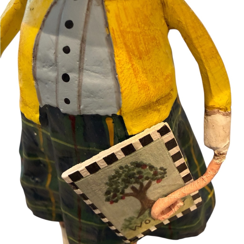 Lori MitchellCharming Teacher Figurine with Yellow Sweater. 7.5 inches - Picture 2 of 2